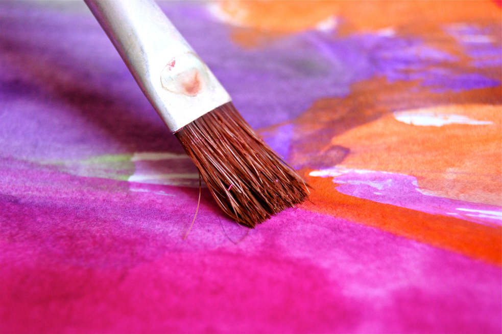 Paint Brush on a Painting